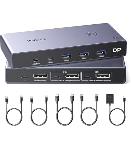 1点限り❤️ CKLau 8K Displayport DP 1.4 USB Amazon.com: CKLau 2 Port USB 3.0 Displayport KVM Switch DP